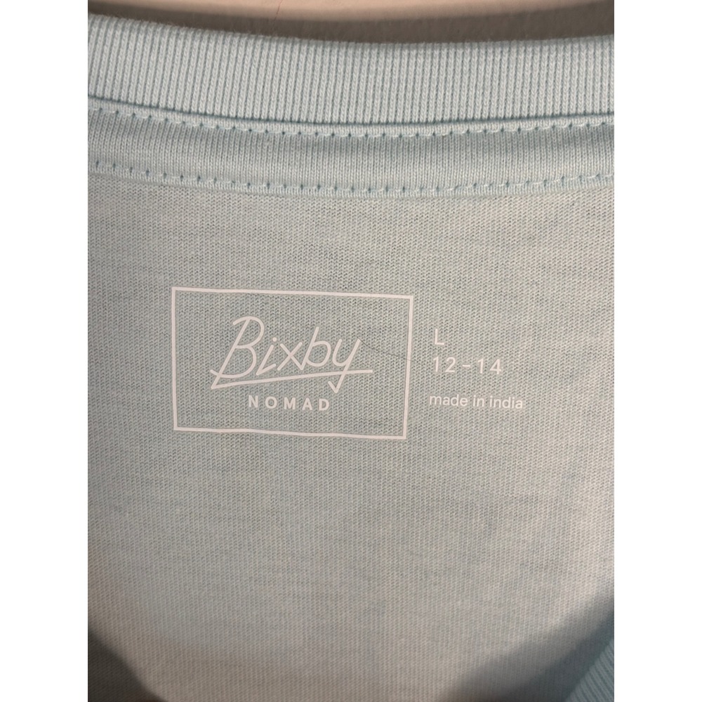 Bixby Nomad Boys Sun Daze Pacific Coast California Graphic Tee Blue L 12-14 NWT - Picture 5 of 9